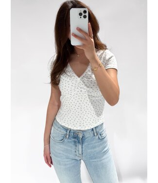 CINDY POINTELLE TOP - LVC1029 - FLORAL BLUE