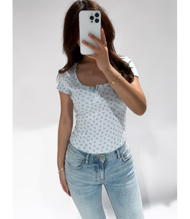 NANCY POINTELLE TOP - LVC1030 - BLUE