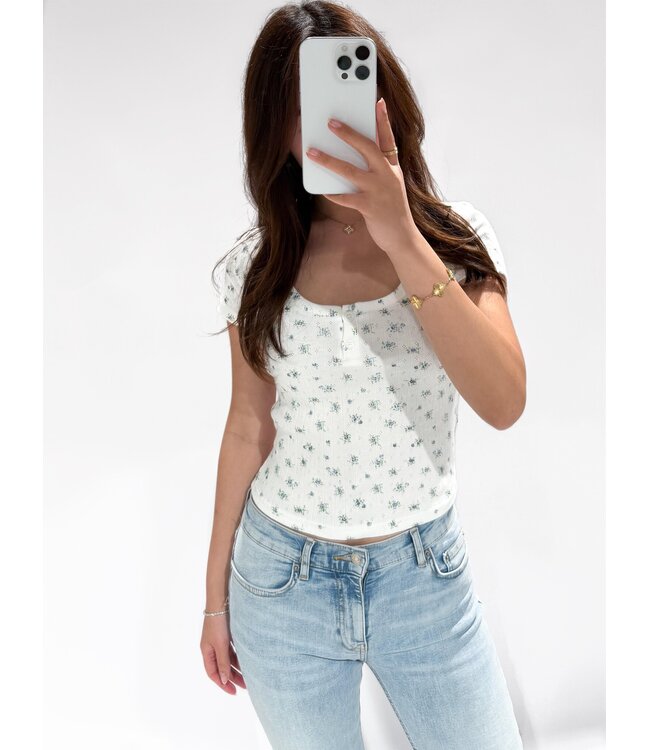 NANCY POINTELLE TOP - LVC1030 - WHITE