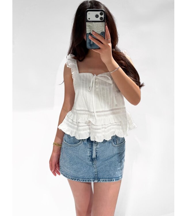 BRIELLE TOP - LVC1103 - WHITE