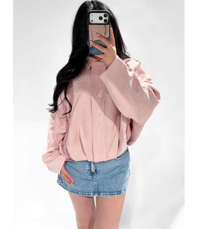 ROSIE SUEDE JACKET - LVC1055-1 - DUSTY PINK