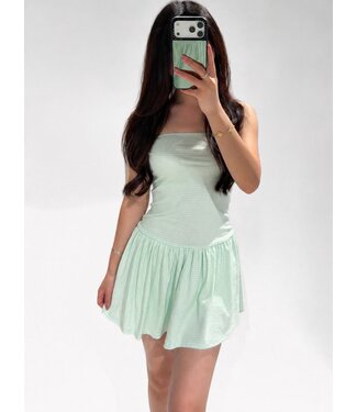 STRIPE PLAYSUIT - GREEN