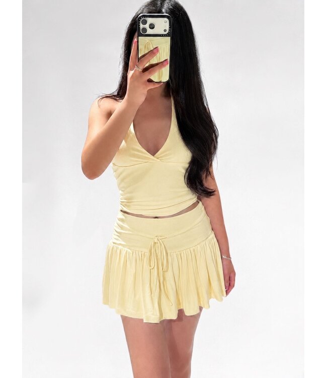 FIORA HALTER TOP - YELLOW