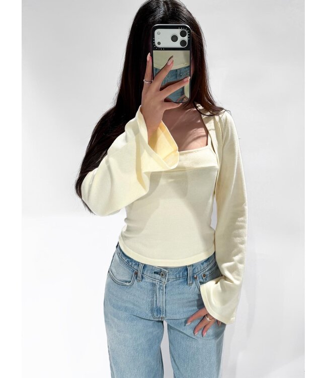 TANK CARDIGAN SET - LVC1081 - CREME