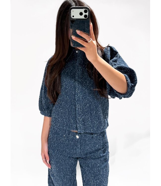 REDEFINED DENIM 3/4 SLEEVE TOP - RF0045
