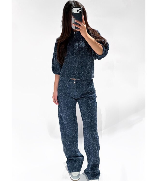 REDEFINED DENIM 3/4 SLEEVE TOP - RF0045