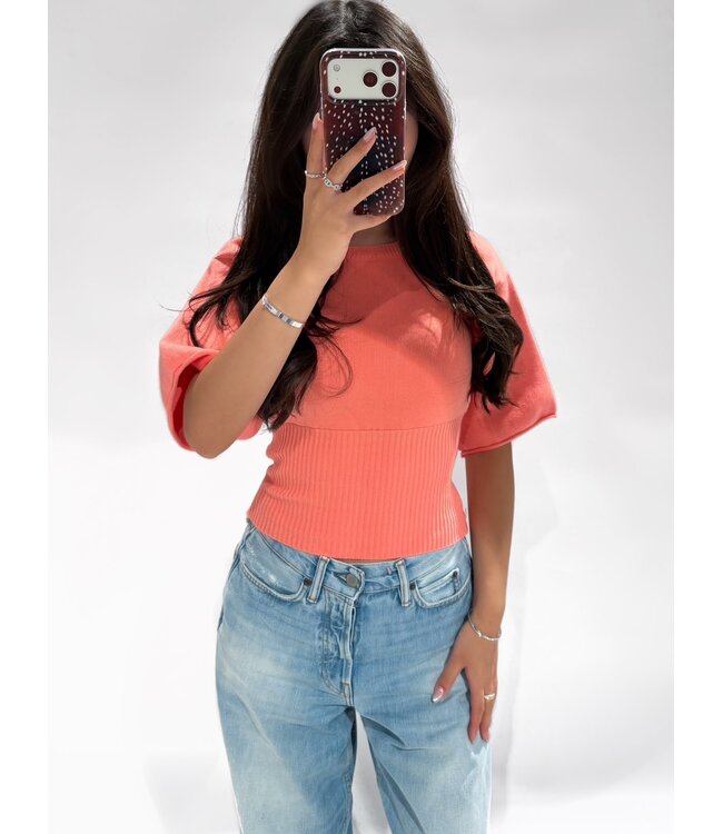 SOLENE TOP - CORAL