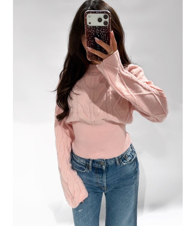 MAE CABLE SWEATER - LVC1140 - PINK