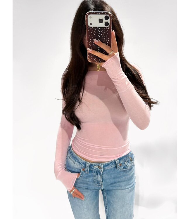 BASIC CASHMERE TOP - D28667 - PINK
