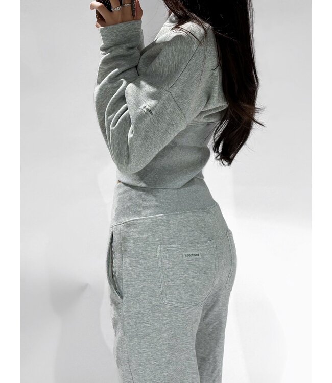 CROP ZIP HOODIE - RF0065 - GREY