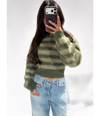 POLLY SWEATER - OLIVE/ARMY GREEN
