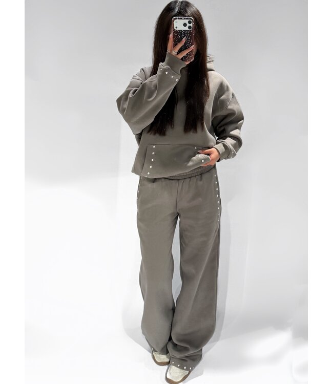 STUDS JOGGERS - RF0064 - DARK OLIVE