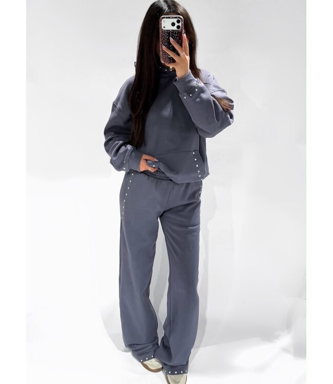 STUDS JOGGERS - RF0064 - DARK SLATE BLUE
