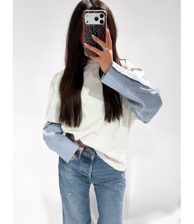 LAYERED LONGSLEEVE TOP - RF0062 - BLUE