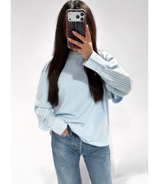 LAYERED LONGSLEEVE TOP - RF0062 - SKY