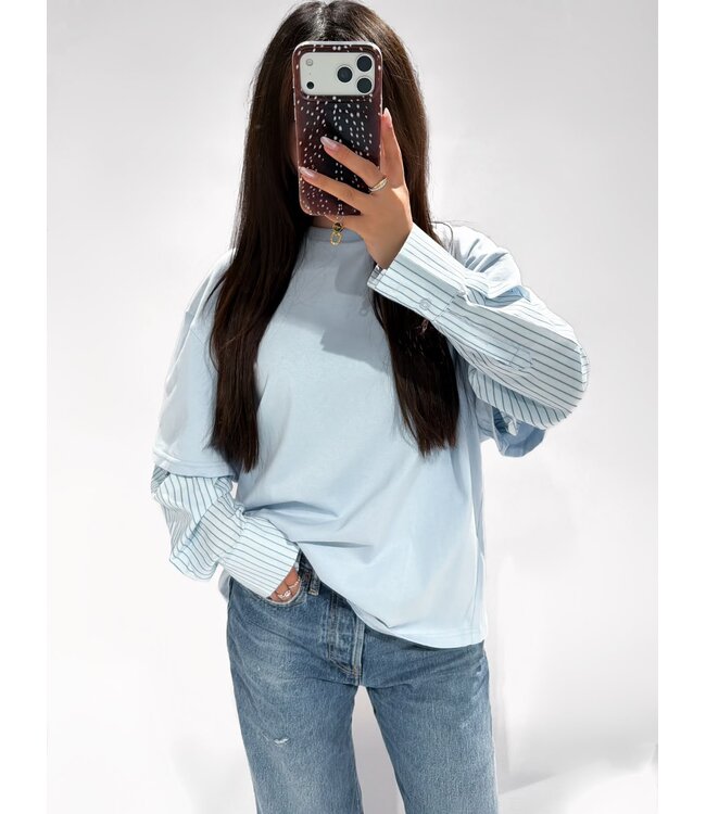 LAYERED LONGSLEEVE TOP - RF0062 - SKY