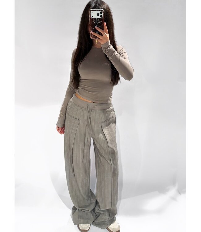 STRIPE TROUSERS - LVC1145 - TAUPE