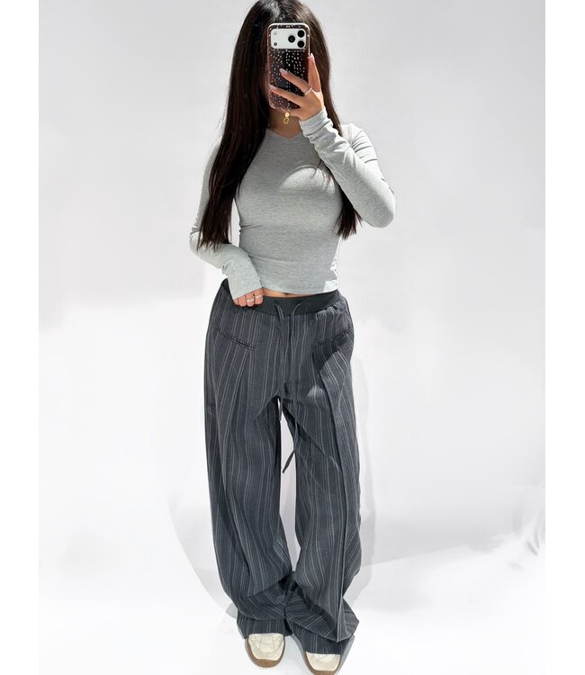 STRIPE TROUSERS - LVC1145 -  GREY