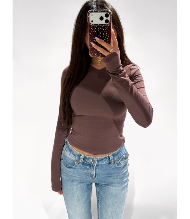 KATIE TOP - LVC1149 - BROWN