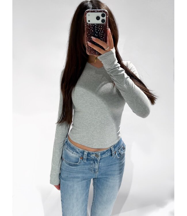 KATIE TOP - LVC1149 - GREY