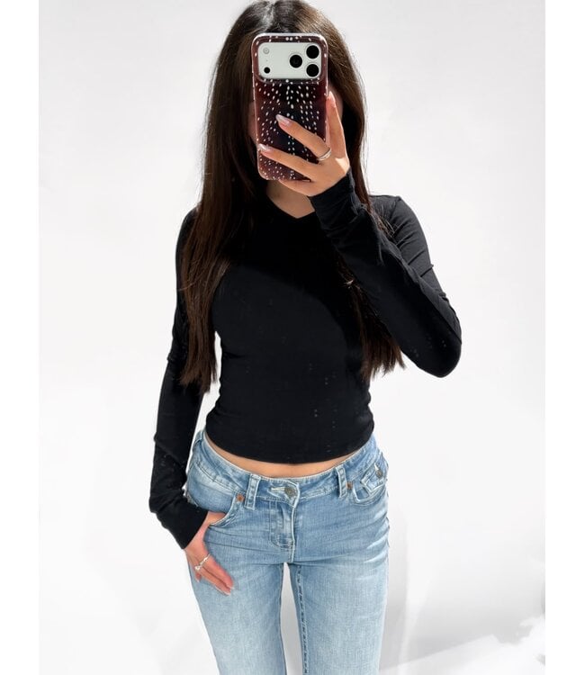 KATIE TOP - LVC1149 - BLACK