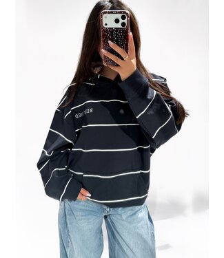 STRIPED HOODIE - RF0070 - NAVY