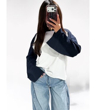 (PRE-ORDER) BASEBALL LONG SLEEVE - NAVY/WHITE