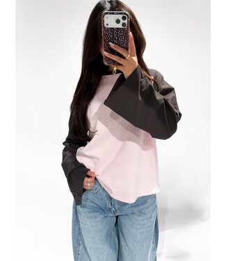 (PRE-ORDER) BASEBALL LONG SLEEVE - PINK/BROWN