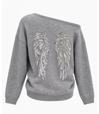 ANGEL WINGS SWEATER - GREY