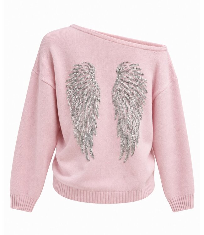 ANGEL WINGS SWEATER - PINK