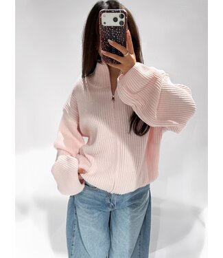 FREYA ZIP CARDIGAN - LVC1047 - PINK