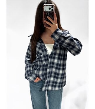 FLANNEL TOP - NAVY