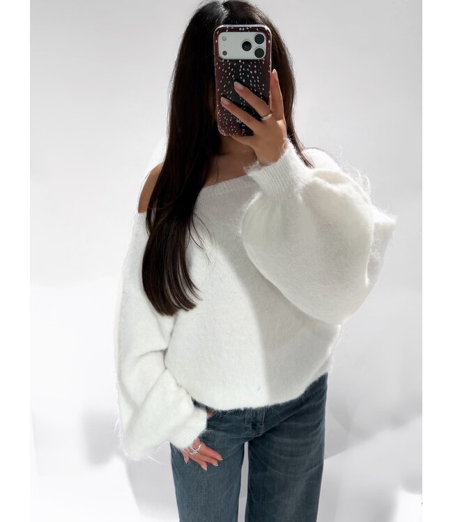 NELLY SWEATER - WHITE