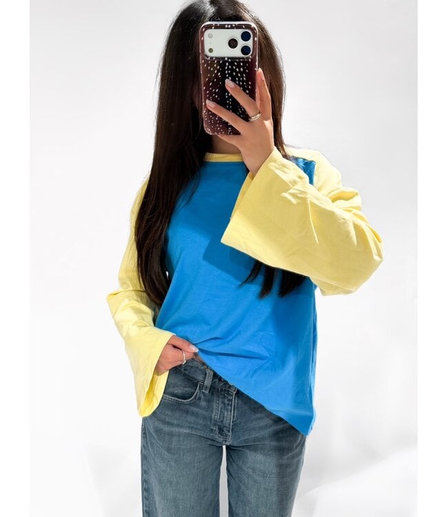 BASEBALL LONG SLEEVE - BLUE/YELLOW