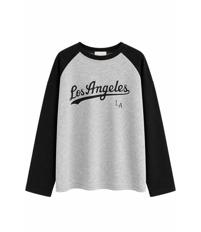 LA BASEBALL LONG SLEEVE - BLACK
