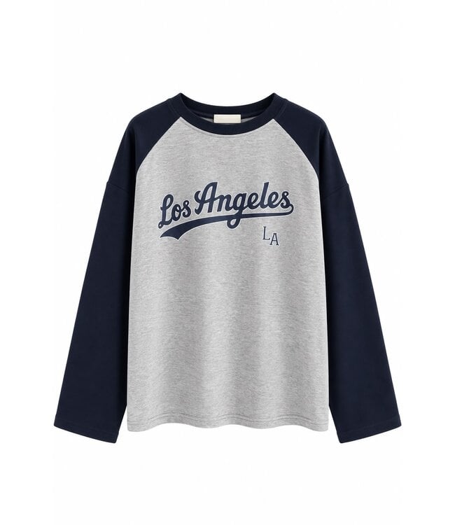 LA BASEBALL LONG SLEEVE - NAVY