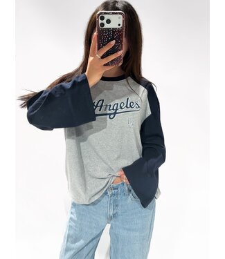 LA BASEBALL LONG SLEEVE - NAVY