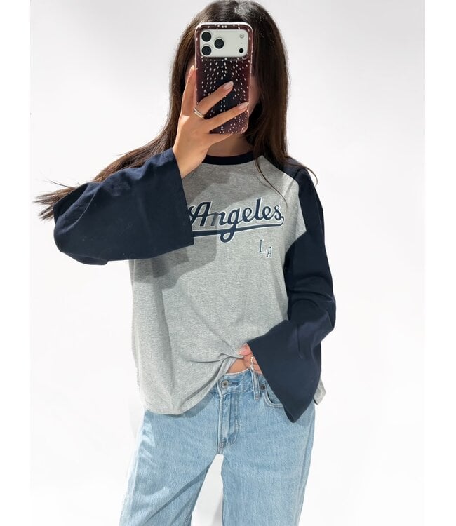 LA BASEBALL LONG SLEEVE - NAVY