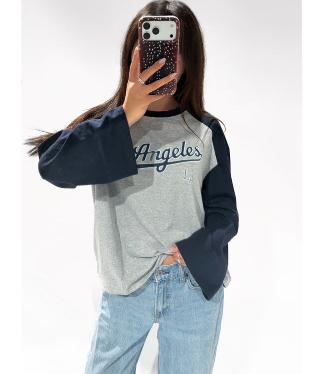 LA BASEBALL LONG SLEEVE - NAVY