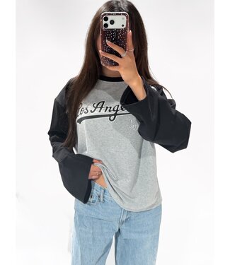 LA BASEBALL LONG SLEEVE - BLACK