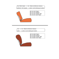 thumb-Original Sitzbezug Satz für Vordersitz lederbezogen braun (Sitz Rückenlehne Abschlussfüllung für Feder-Rücken) Citroën ID/DS-2