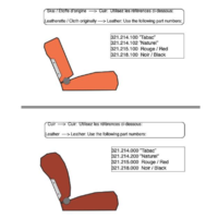 thumb-Garniture origine siège AV cuir tabac (assise dossier panneau de fermeture pour dossier en mousse) Citroën ID/DS-3