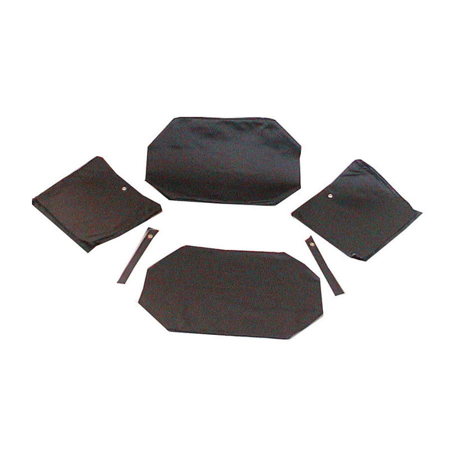 Garniture origine pour banquette AR strapontins de BK (jeu pour deux strapontins) cuir noir Citroën ID/DS-1