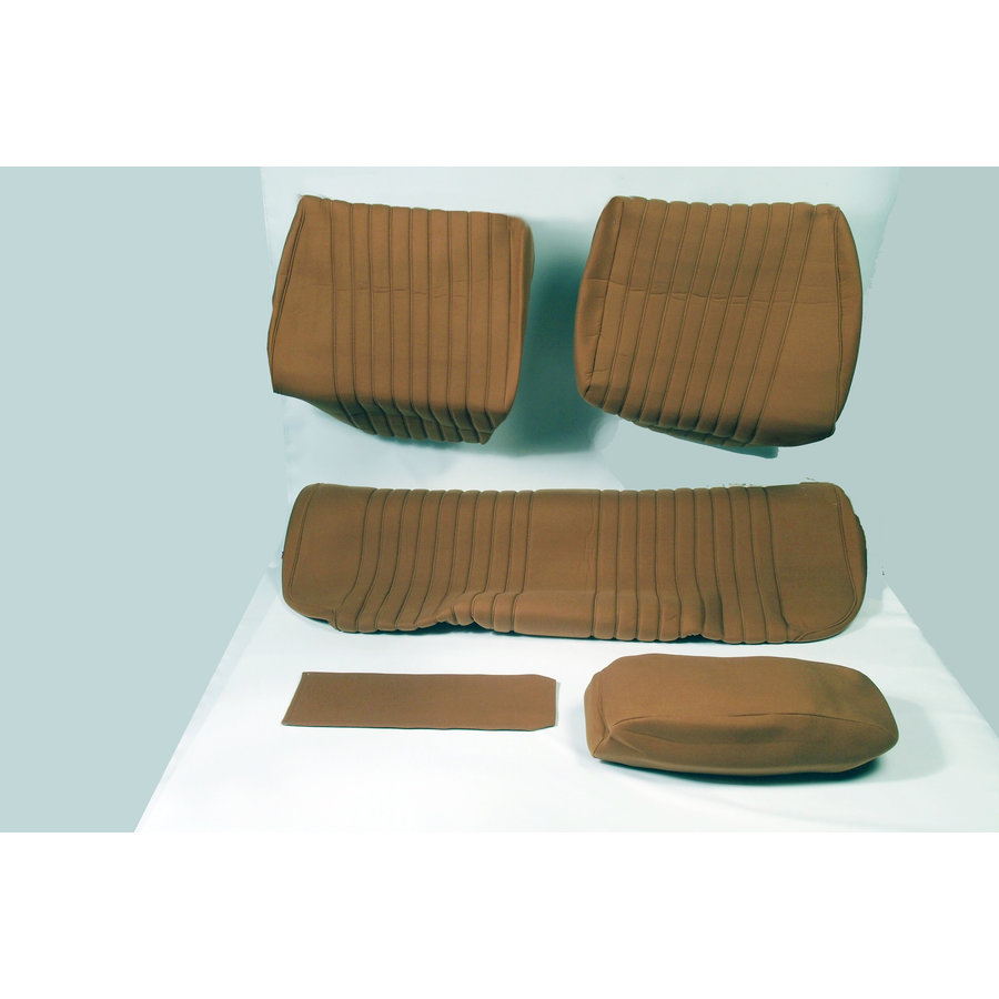 Garniture pour banquette AR en étoffe jaune unie pour assise 1 pièce dossier 4 pièces Citroën ID/DS-2