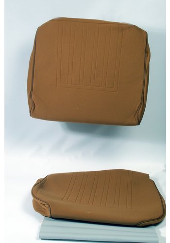  ID/DS Garniture siège AV en étoffe jaune unie pour assise + dossier Panneau de fermeture en simili blanchâtre imprimé gauffre Citroën ID/DS 