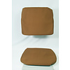 Citroën ID/DS Garniture siège AV en étoffe caramel unie pour assise + dossier Panneau de fermeture en simili blanchâtre imprimé gauffre Citroën ID/DS