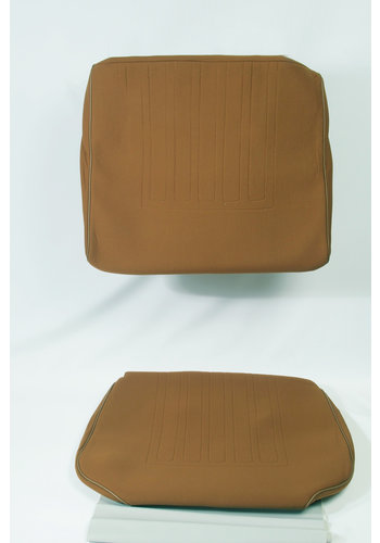  Citroën ID/DS Garniture siège AV en étoffe caramel unie pour assise + dossier Panneau de fermeture en simili blanchâtre imprimé gauffre Citroën ID/DS 