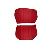 Garniture siège AV PA en étoffe rouge (partie centrale en deux tons) pour assise + dossier Panneau de fermeture en simili blanchâtre Citroën ID/DS