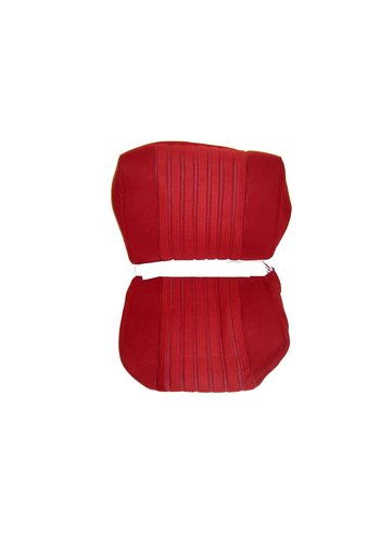  ID/DS Garniture siège AV PA en étoffe rouge (partie centrale en deux tons) pour assise + dossier Panneau de fermeture en simili blanchâtre Citroën ID/DS 