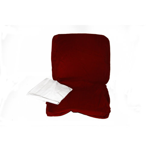  ID/DS Front seat cover old model bright red cloth Citroën ID/DS, till 9/'68 